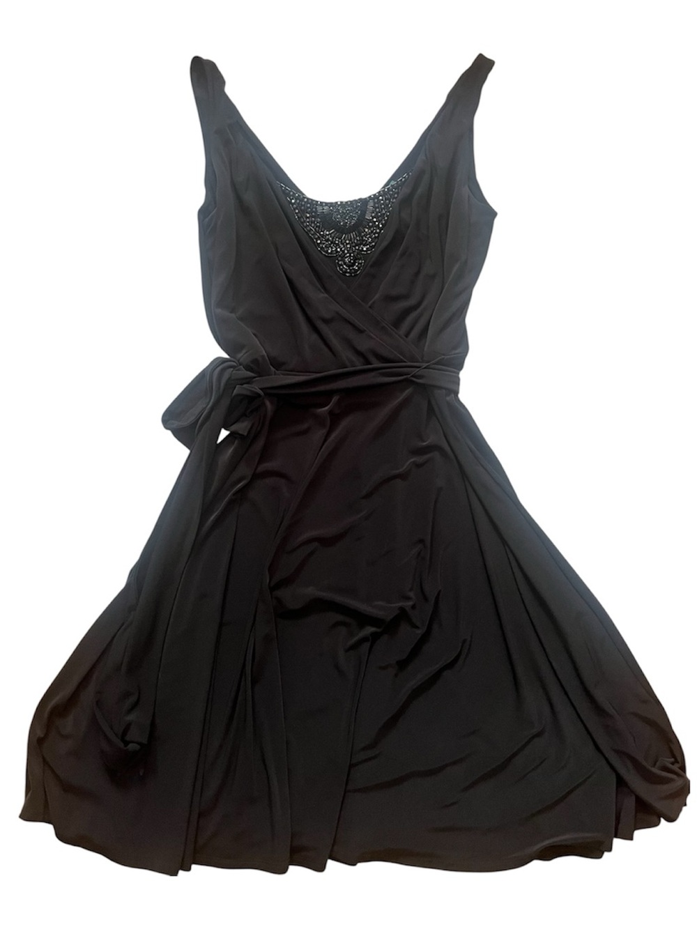 Black Cocktail Dress with Beaded Detail